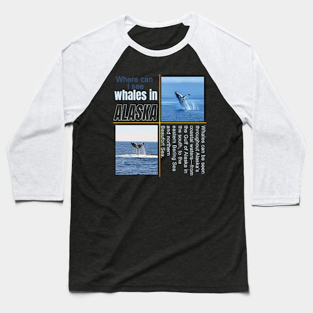 Alaska Whale Watching Baseball T-Shirt by TeeText